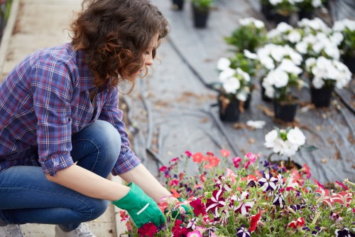 Gardener Mortlake team preparing tools for safe work